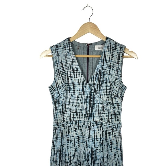 NEW Diane Von Furstenberg Anissa Sheath Midi Jacquard Business Dress Size 0 - Picture 9 of 16
